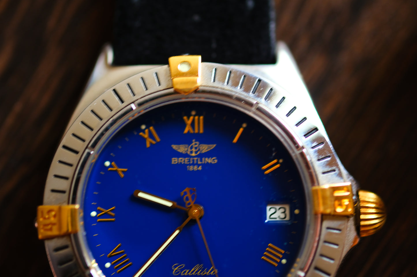Breitling Calisto Quart 80510 11117 Beautifull AR Blue Dial