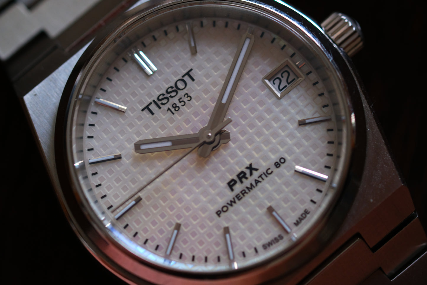 Tissot Prx Powermatic 80 35mm Mop White Dial full box