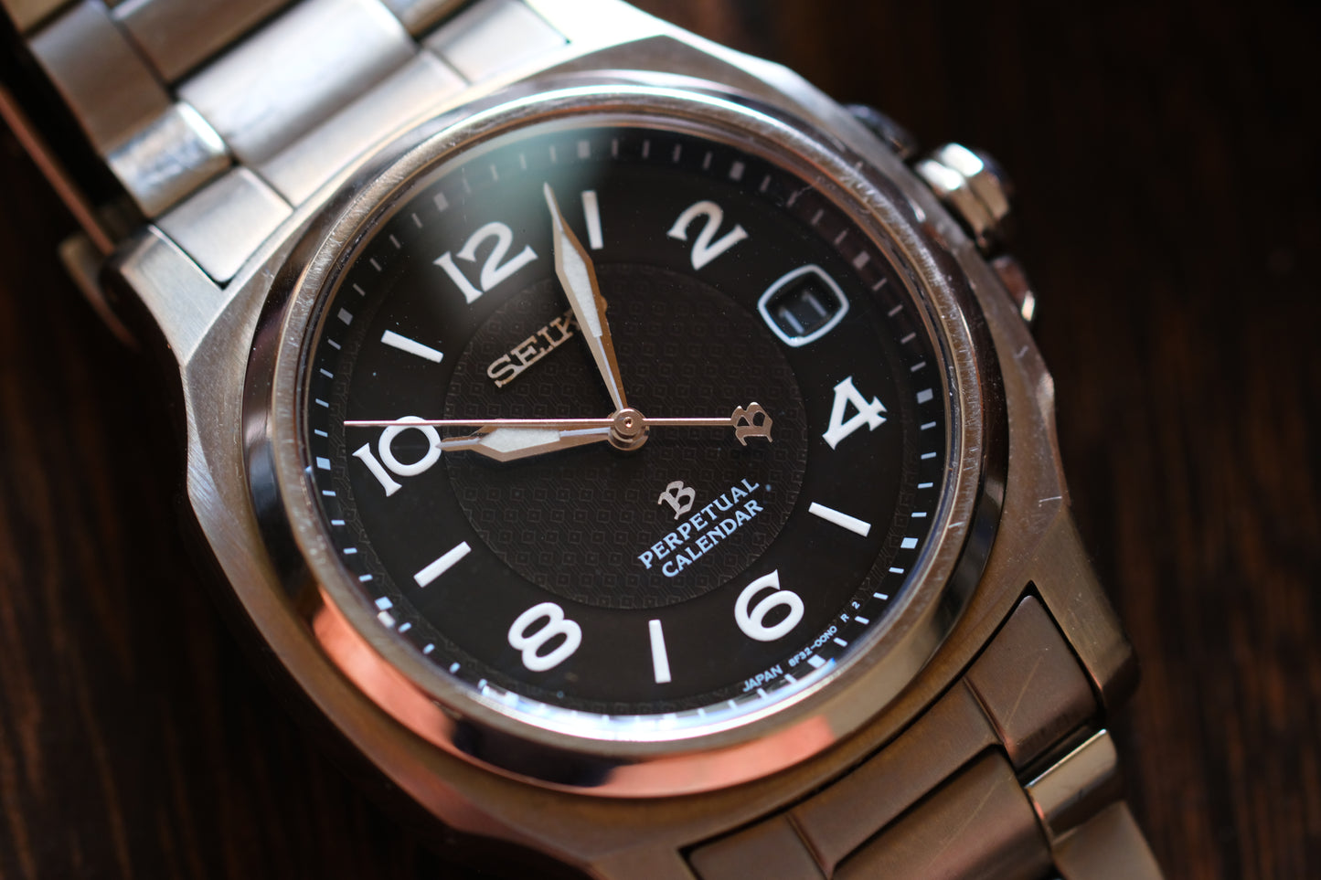 Seiko Bright Quart Perpetual calendar Black Dial