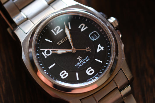 Seiko Bright Quart Perpetual calendar Black Dial