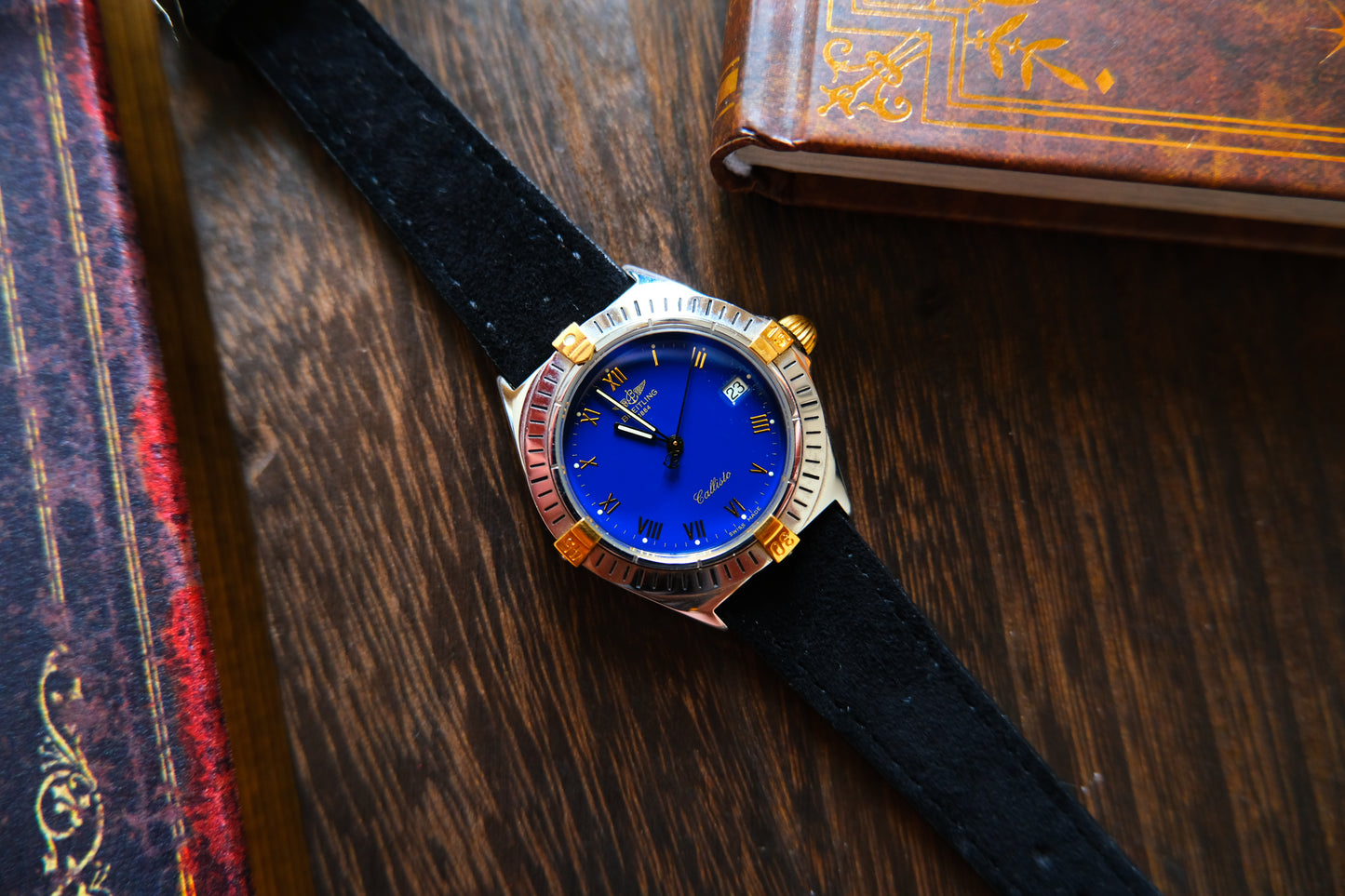 Breitling Calisto Quart 80510 11117 Beautifull AR Blue Dial