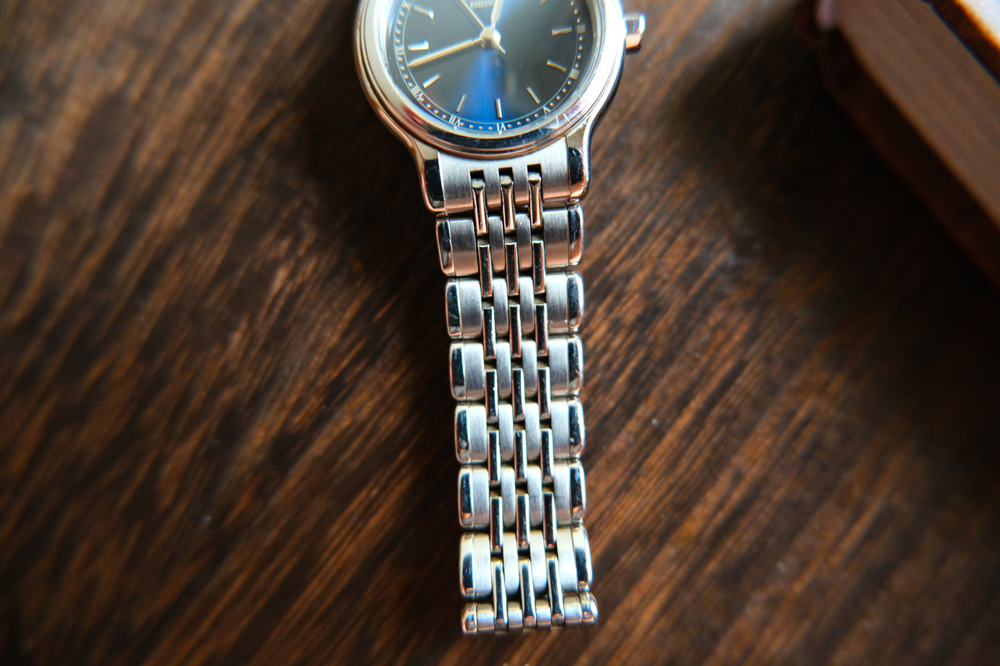 Seiko Credor Quart Lady 7371-0090 Blue Dial