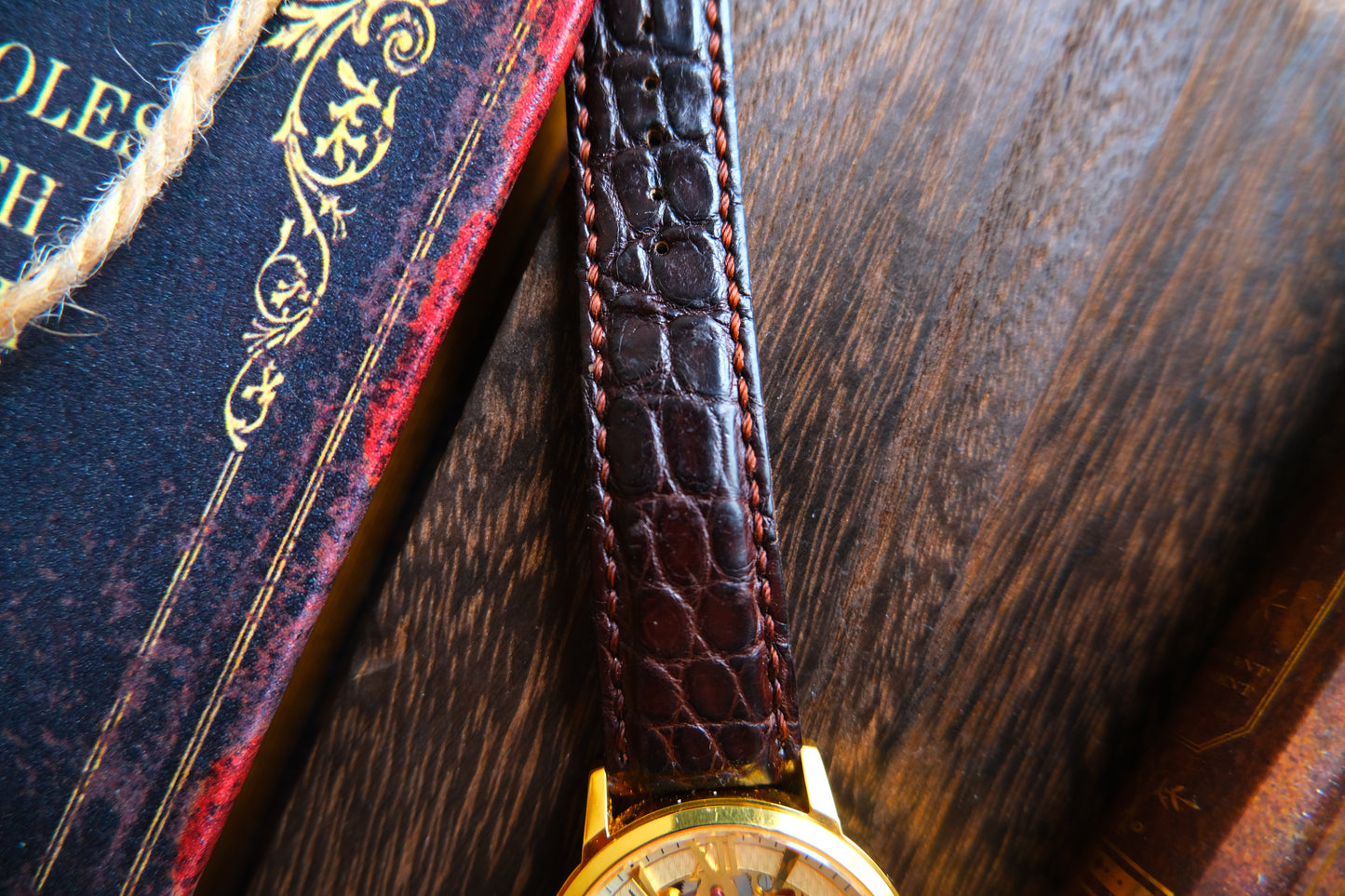 Orient Star Skeleton Hand Wounding Original Leather Strap 50H
