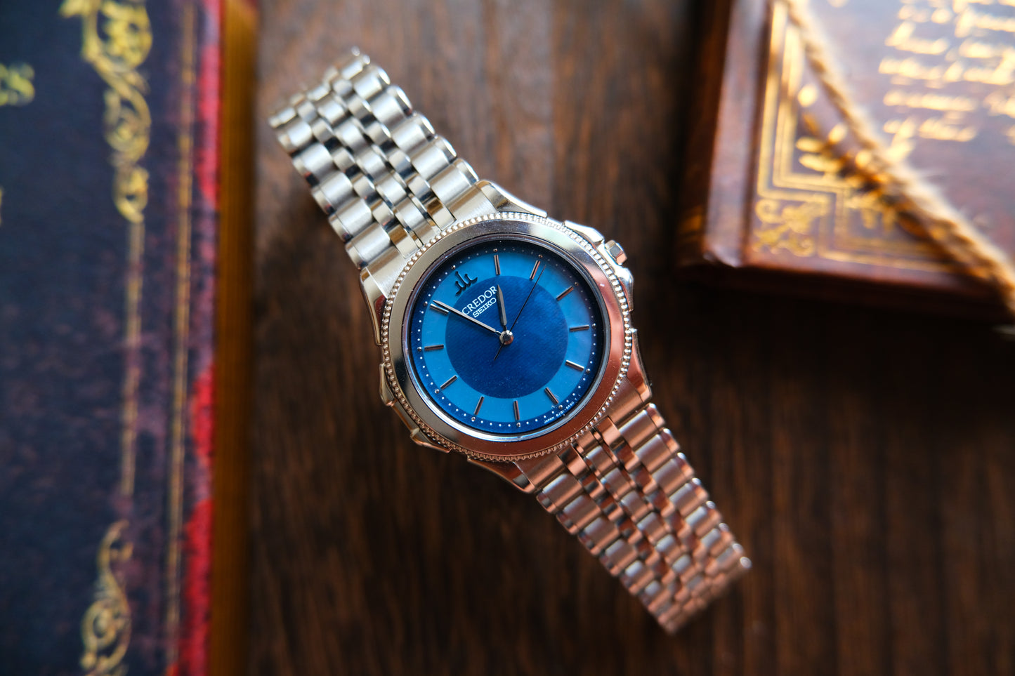 Credor Pacifique Quart 8J81-6A20 MOP Blue Dial