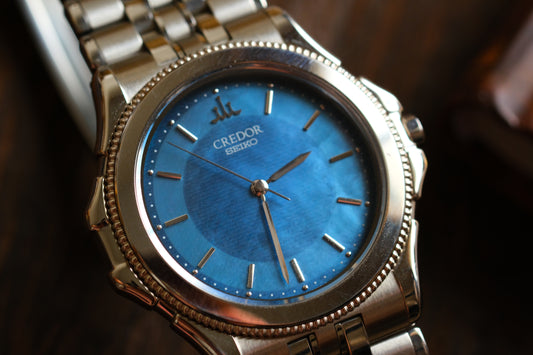 Credor Pacifique Quart 8J81-6A20 MOP Blue Dial