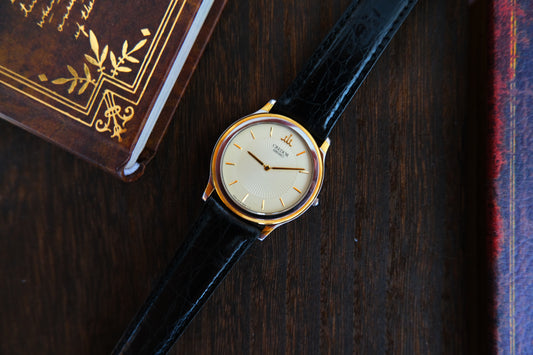 Seiko Credor 18k Bezel Quart 5A74-2000 SS/18KT