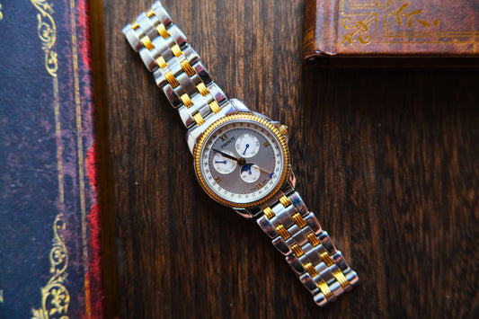 Tissot C285/385C Quart Moonphase Two tone Triple Calendar Good Condition