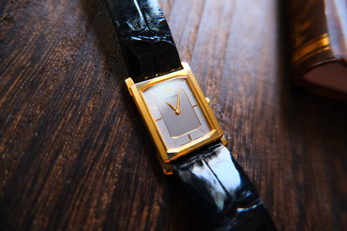 Credor Tank Lady 6730-5850 Quart 14K ST Steel back