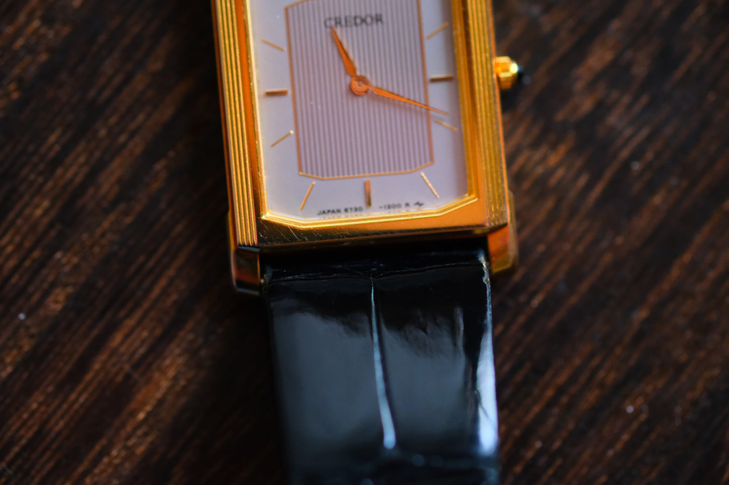 Credor Tank Lady 6730-5850 Quart 14K ST Steel back