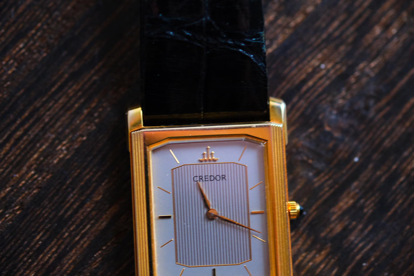 Credor Tank Lady 6730-5850 Quart 14K ST Steel back