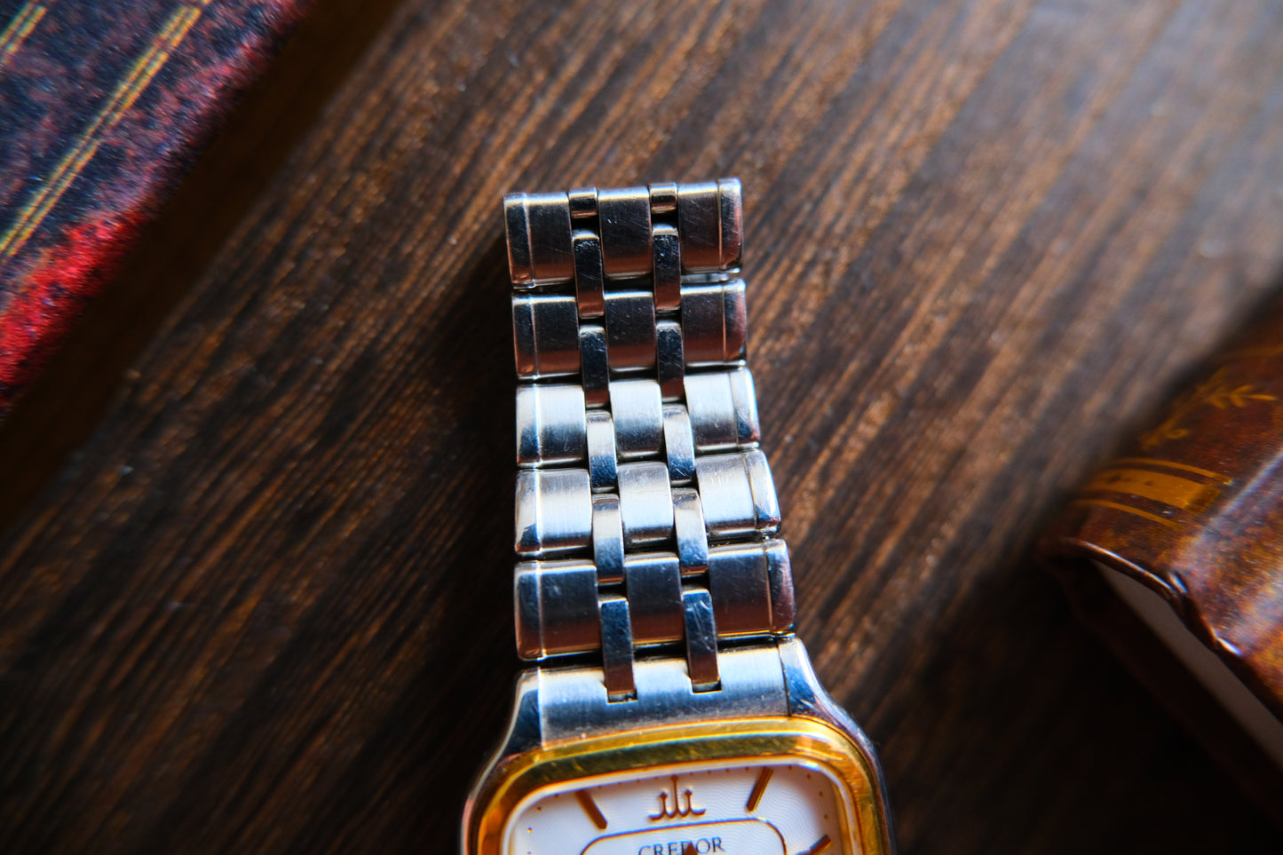 Credor Seiko Tank 8j82-5A10 Quart SSx18KT