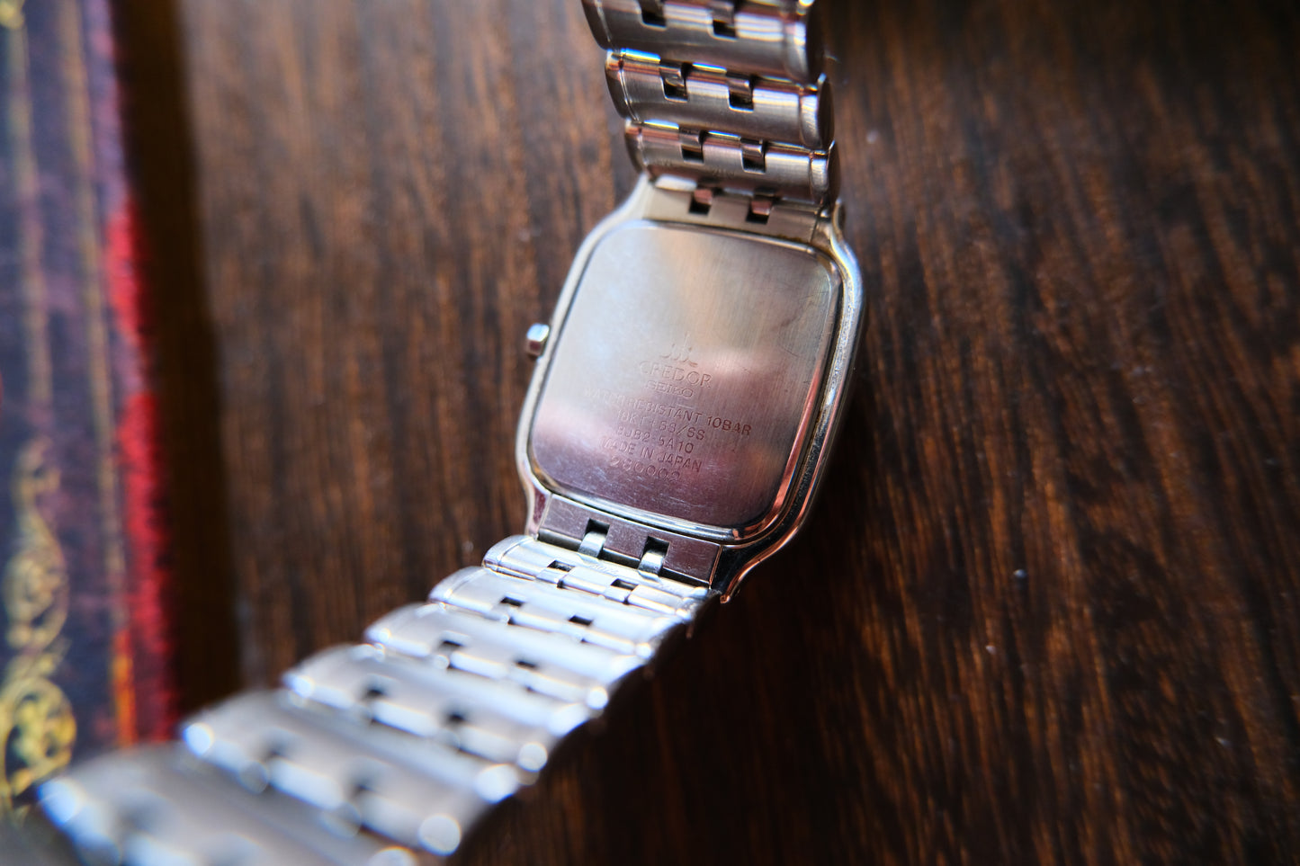 Credor Seiko Tank 8j82-5A10 Quart SSx18KT