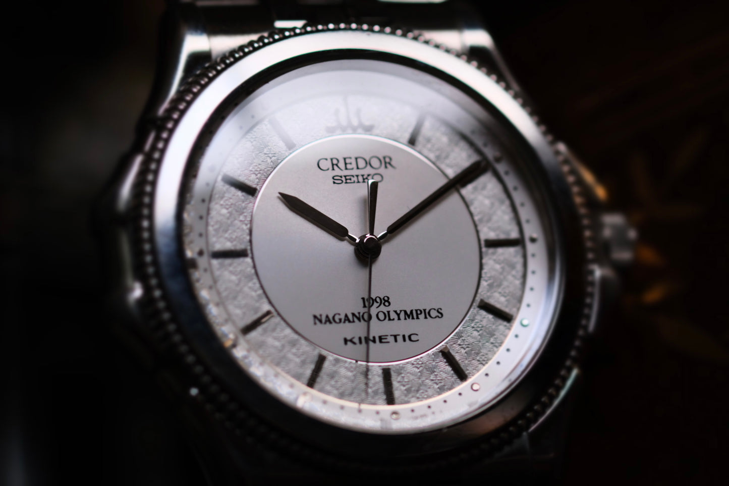 Credor GCLF995 4M71-0A20 Kinetic 18KWG Auto Quart Limited 500 Nagano Olympics 1998