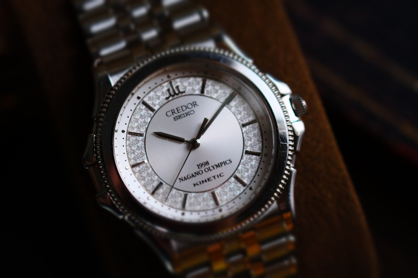 Credor GCLF995 4M71-0A20 Kinetic 18KWG Auto Quart Limited 500 Nagano Olympics 1998