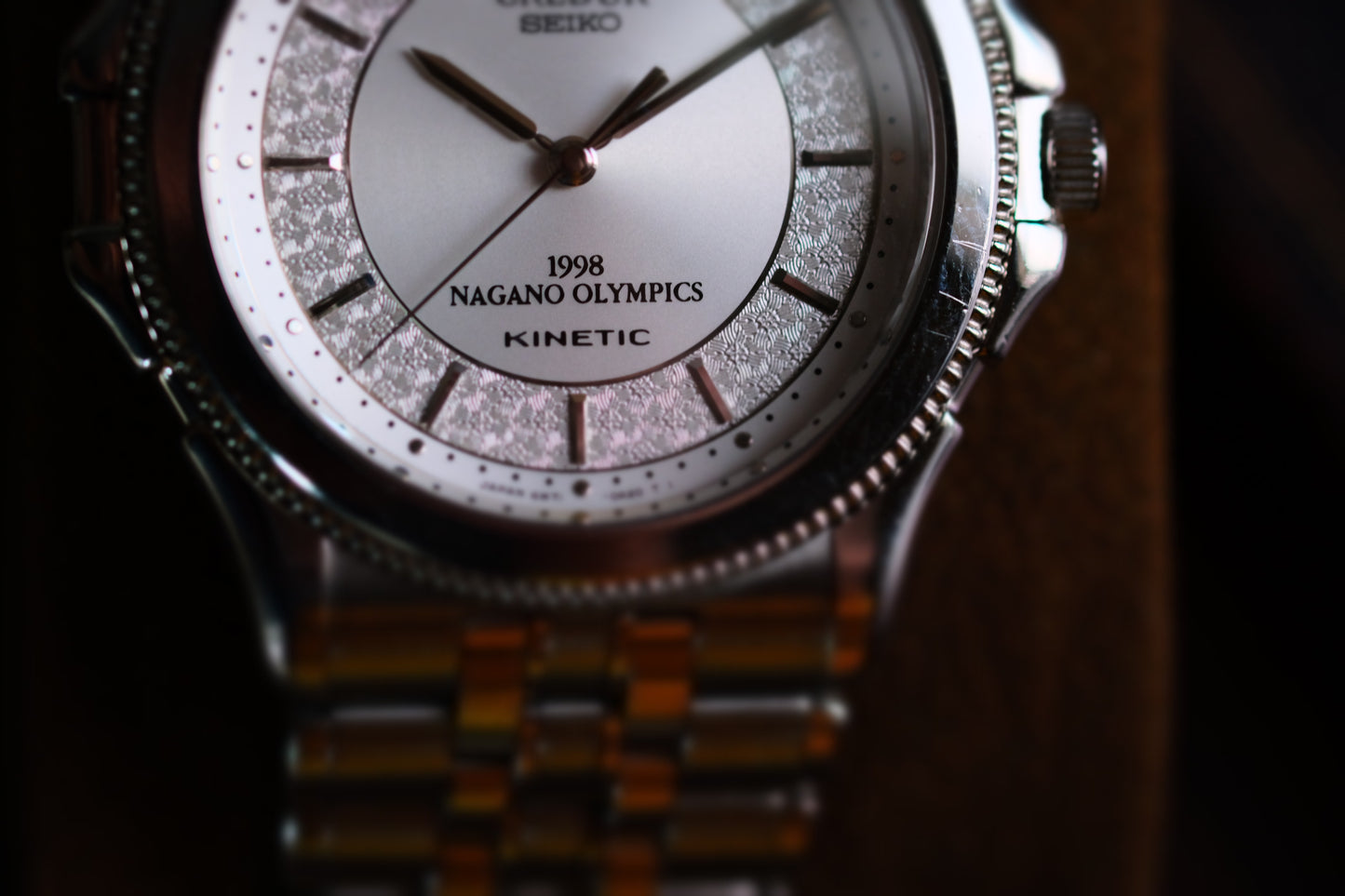 Credor GCLF995 4M71-0A20 Kinetic 18KWG Auto Quart Limited 500 Nagano Olympics 1998