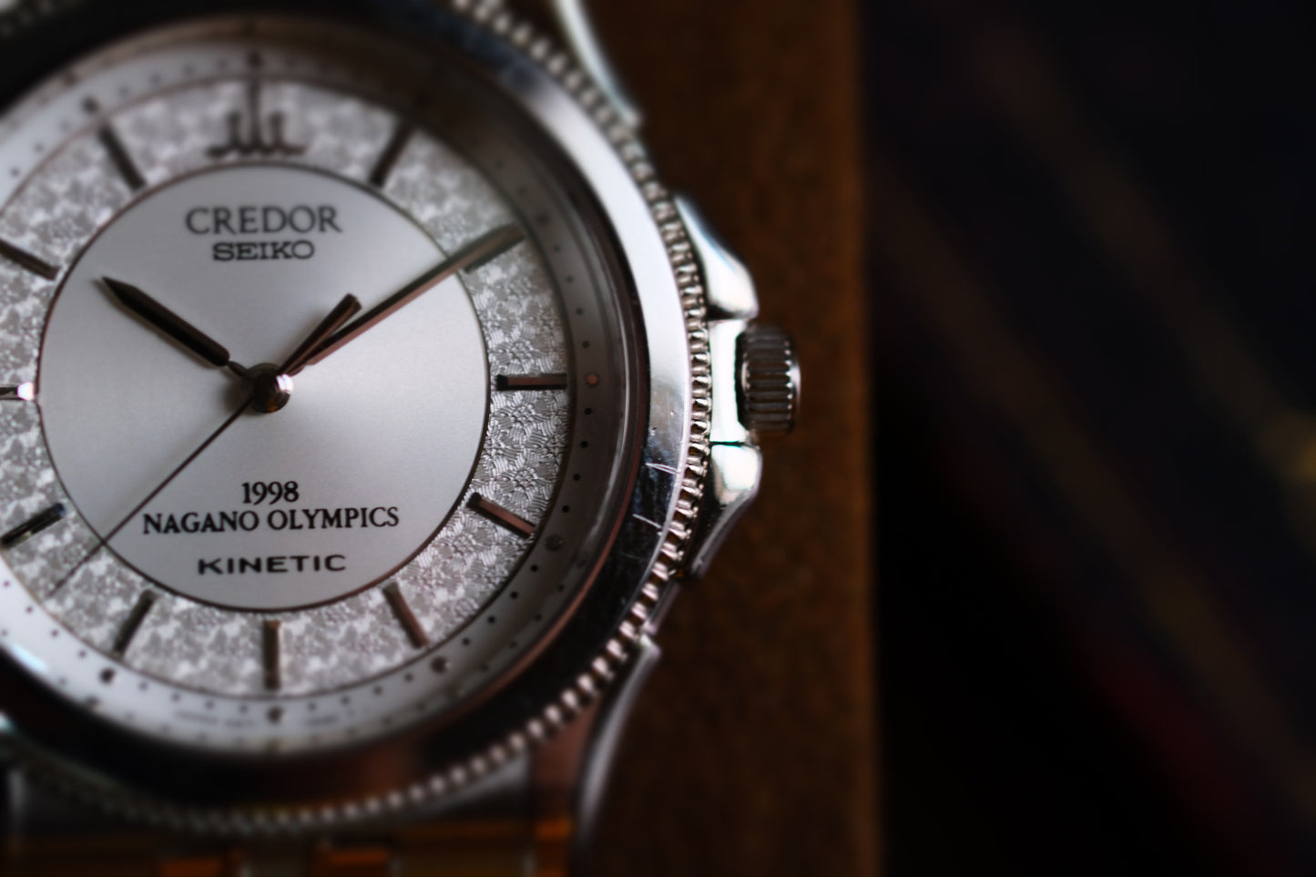 Credor GCLF995 4M71-0A20 Kinetic 18KWG Auto Quart Limited 500 Nagano Olympics 1998