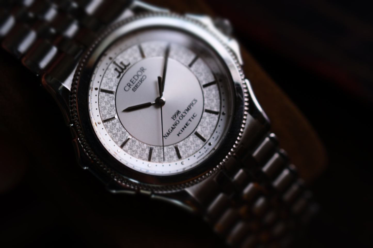 Credor GCLF995 4M71-0A20 Kinetic 18KWG Auto Quart Limited 500 Nagano Olympics 1998