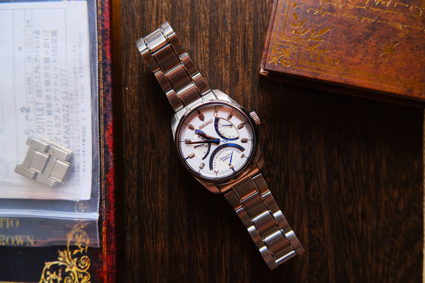 Seiko SARD001 6R24 Mechanical Retrograde White Blue Dial