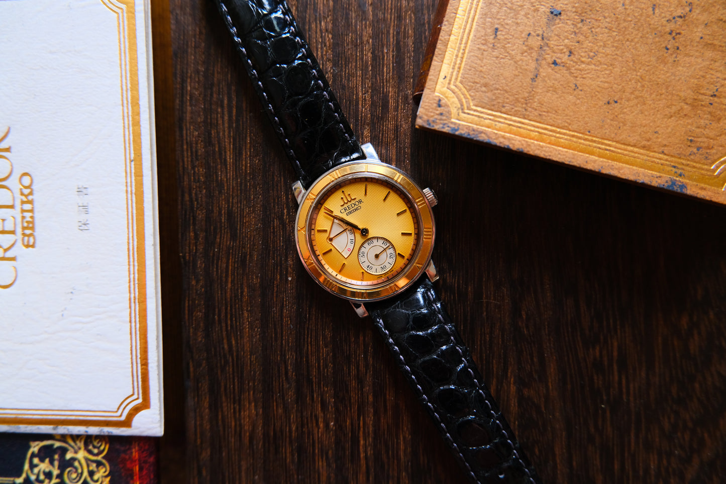 Credor GCAY998 18K Bezel hand wounding full box