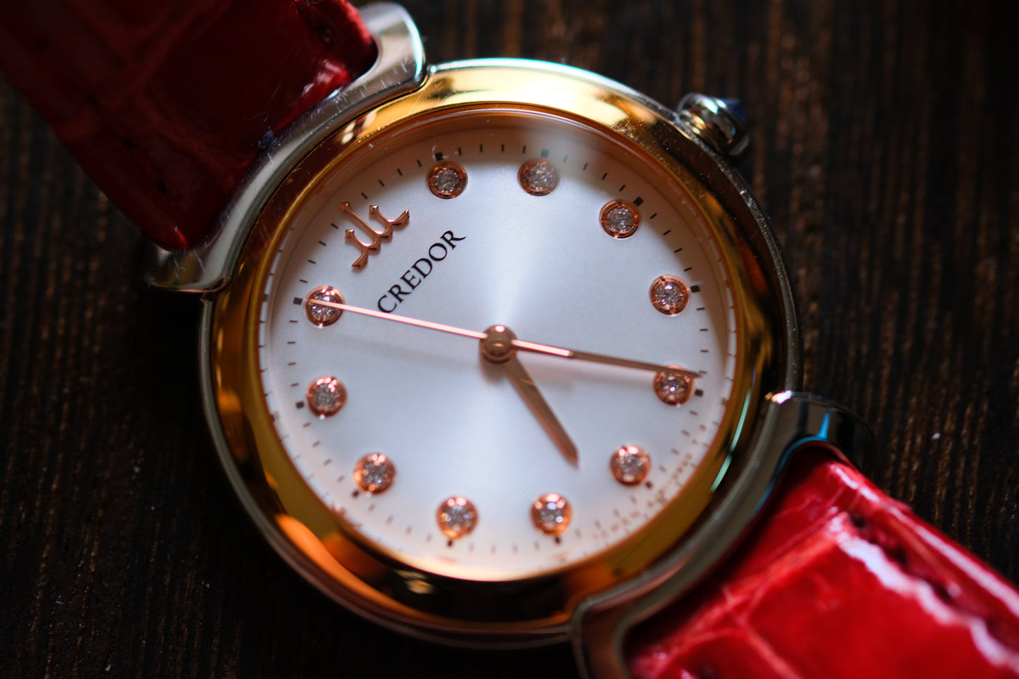 Credor GSAS936 Lady Quart 4j81-0AY0 18KPY 11P Diamond Full box