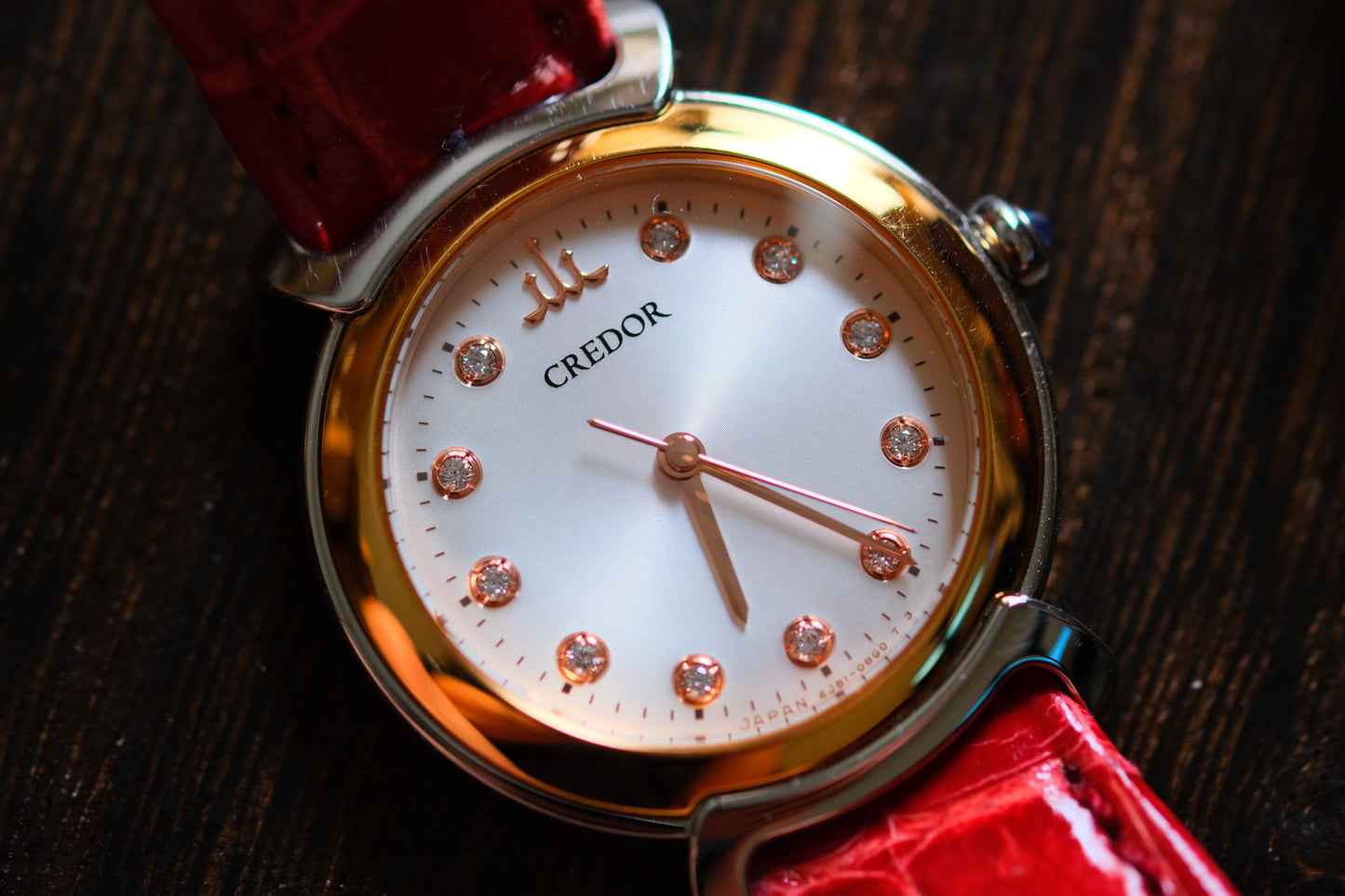 Credor GSAS936 Lady Quart 4j81-0AY0 18KPY 11P Diamond Full box