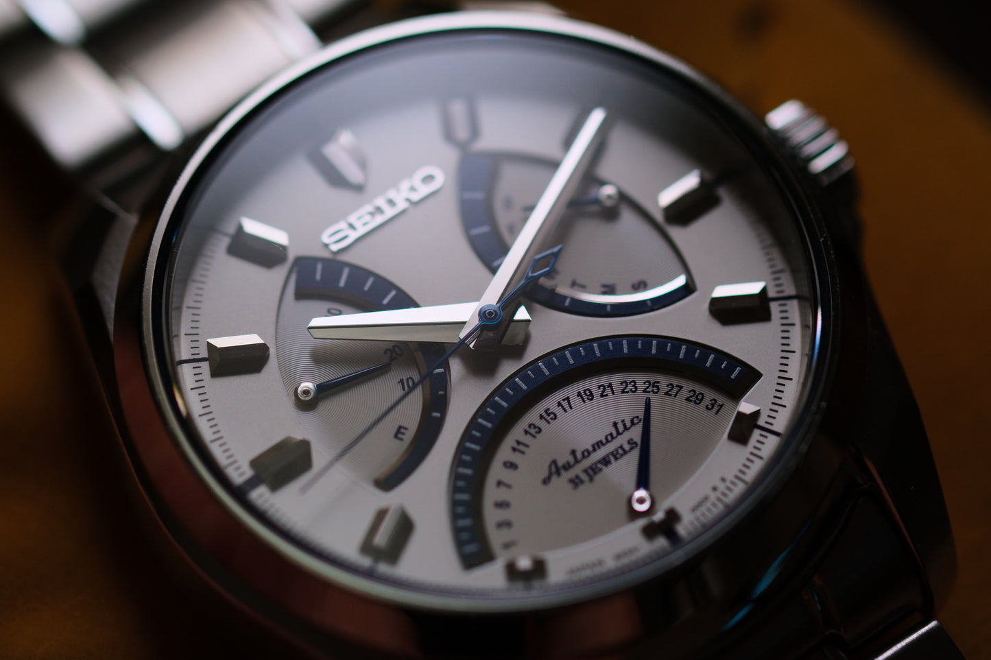 Seiko SARD001 6R24 Mechanical Retrograde White Blue Dial