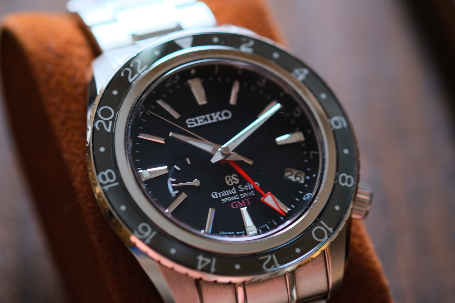 Grand Seiko Sport Spring Drive 9R66-0AA0 GMT SBGE001 JDM Black Dial Full Box