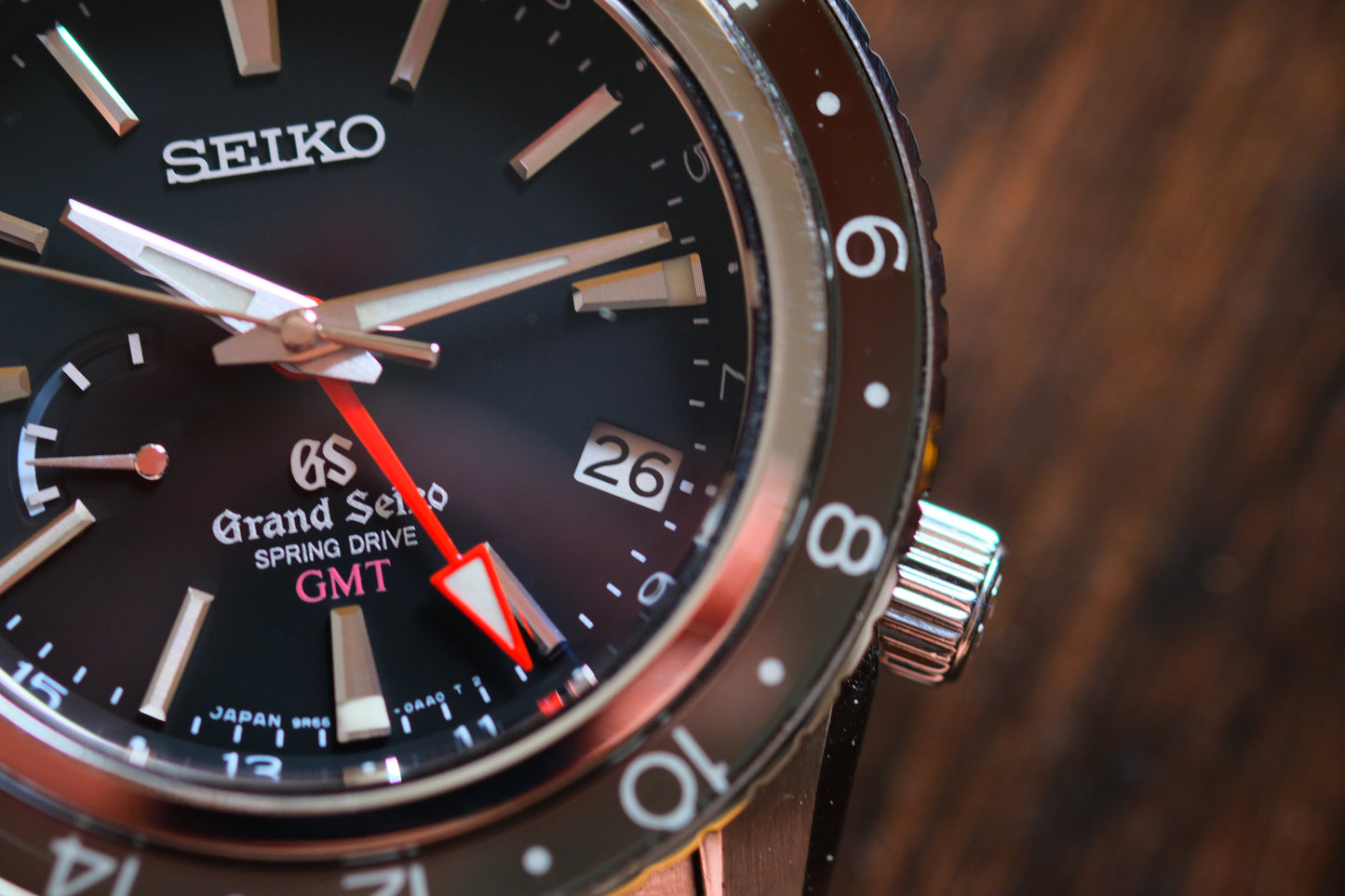 Grand Seiko Sport Spring Drive 9R66-0AA0 GMT SBGE001 JDM Black Dial Full Box