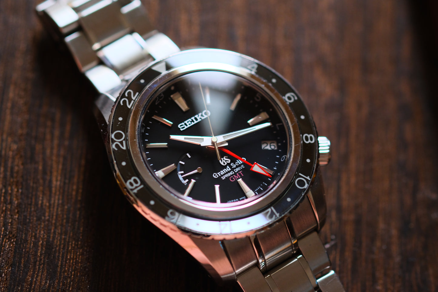 Grand Seiko Sport Spring Drive 9R66-0AA0 GMT SBGE001 JDM Black Dial Full Box