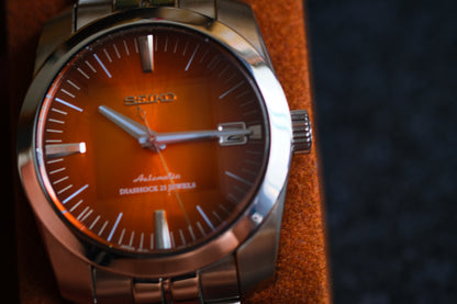 Seiko SARB005 6R15-00D0 Super Rare Orange Dial Sapphire Glass Cut