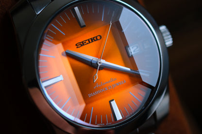 Seiko SARB005 6R15-00D0 Super Rare Orange Dial Sapphire Glass Cut