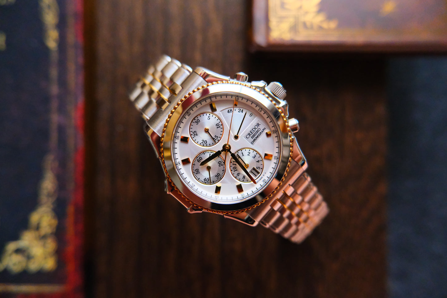 Credor Pacifique GCBK996 6S77-0A10 Chrnograph 18K Good Condition