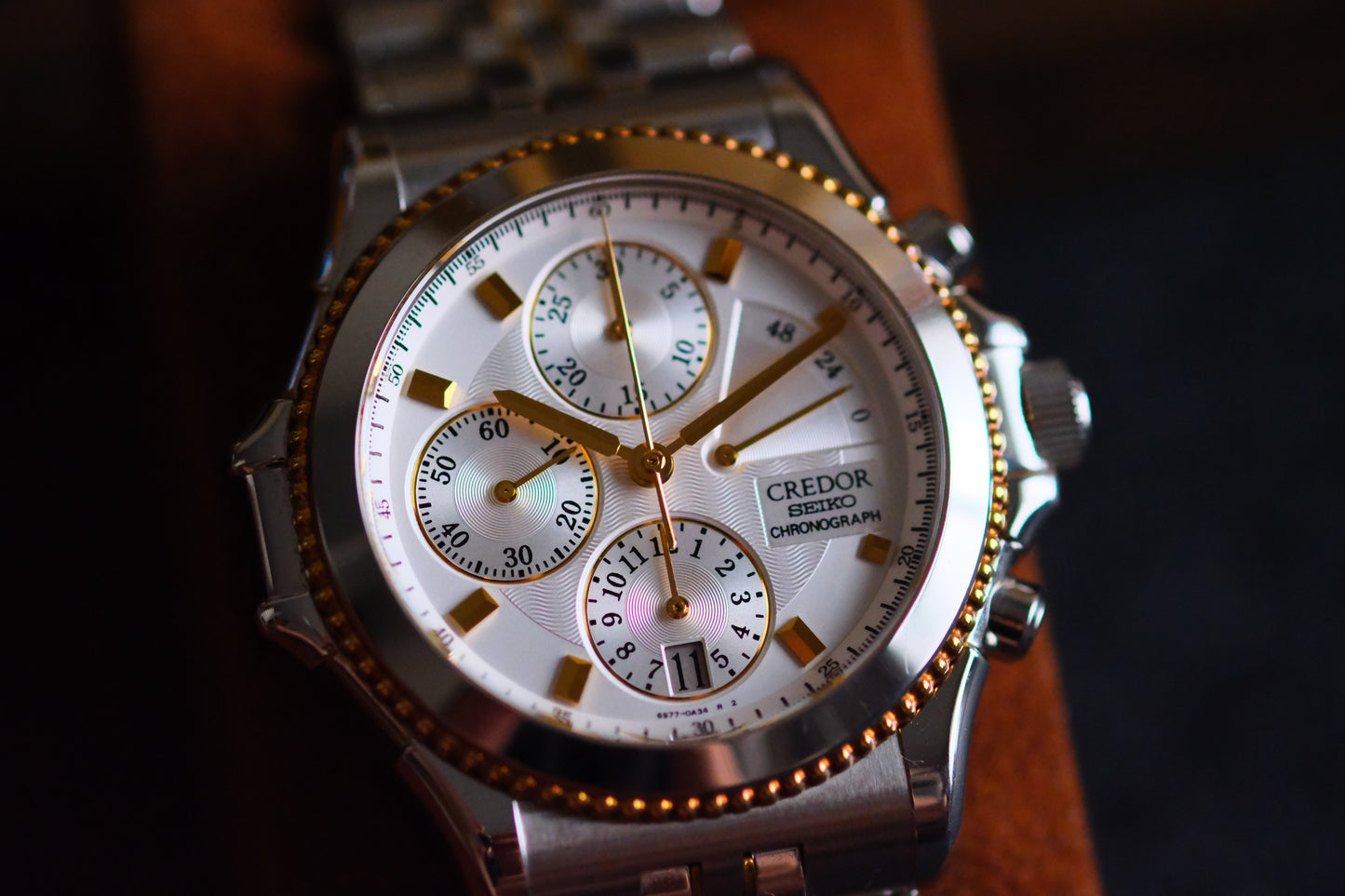 Credor Pacifique GCBK996 6S77-0A10 Chrnograph 18K Good Condition