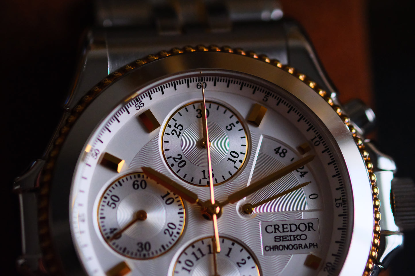 Credor Pacifique GCBK996 6S77-0A10 Chrnograph 18K Good Condition