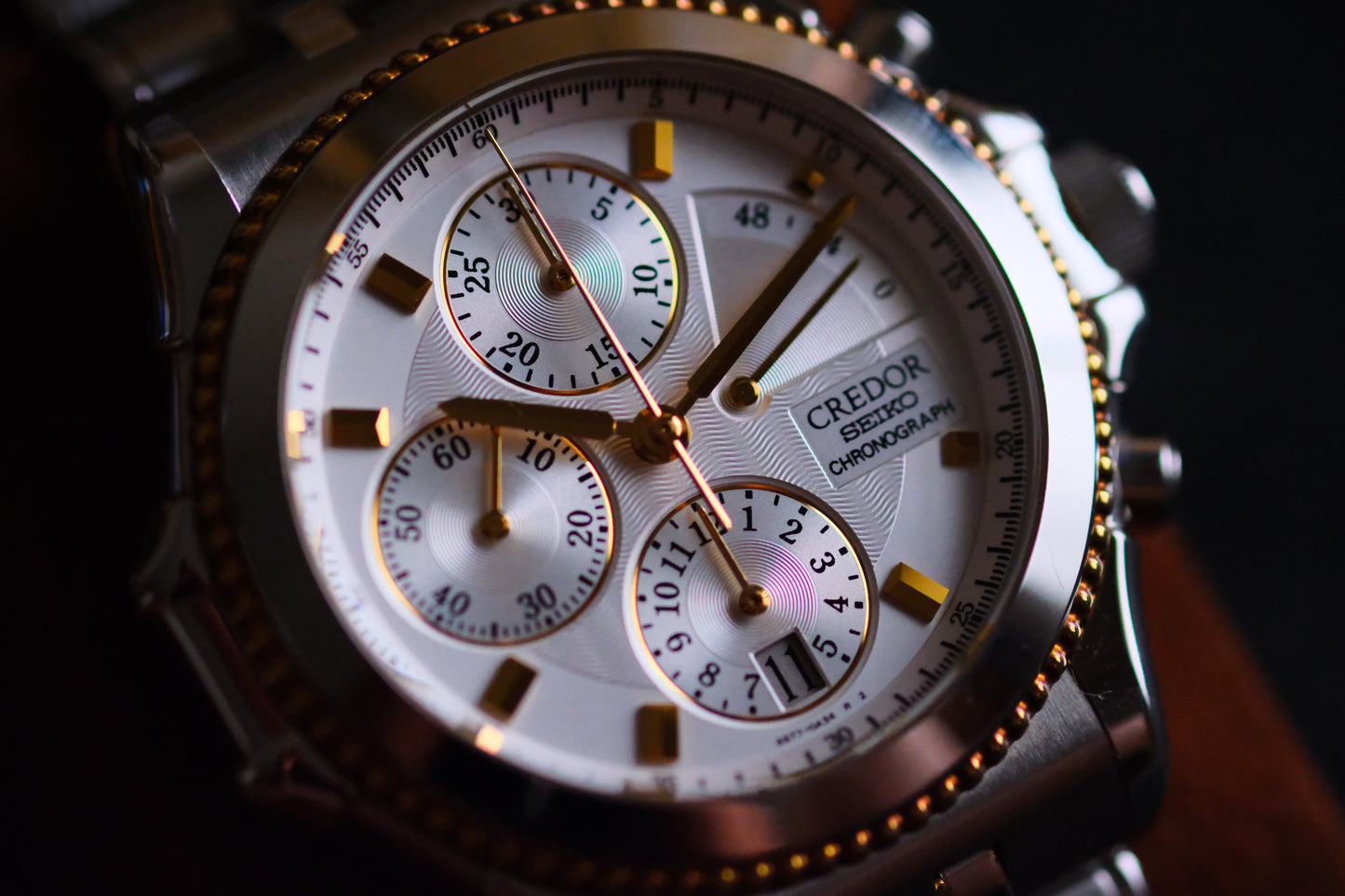 Credor Pacifique GCBK996 6S77-0A10 Chrnograph 18K Good Condition