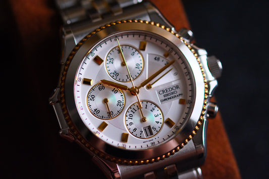 Credor Pacifique GCBK996 6S77-0A10 Chrnograph 18K Good Condition