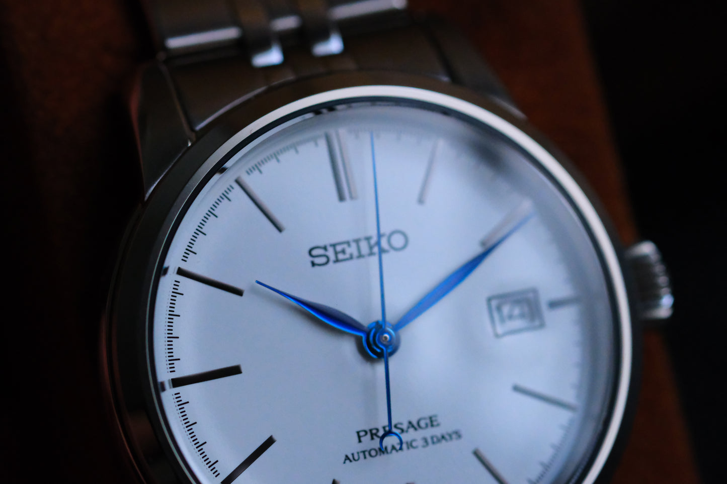 Seiko Pressage 6R55-00D0 SARX105 Enemel White Dial 3date reserve Date 2025/6/4