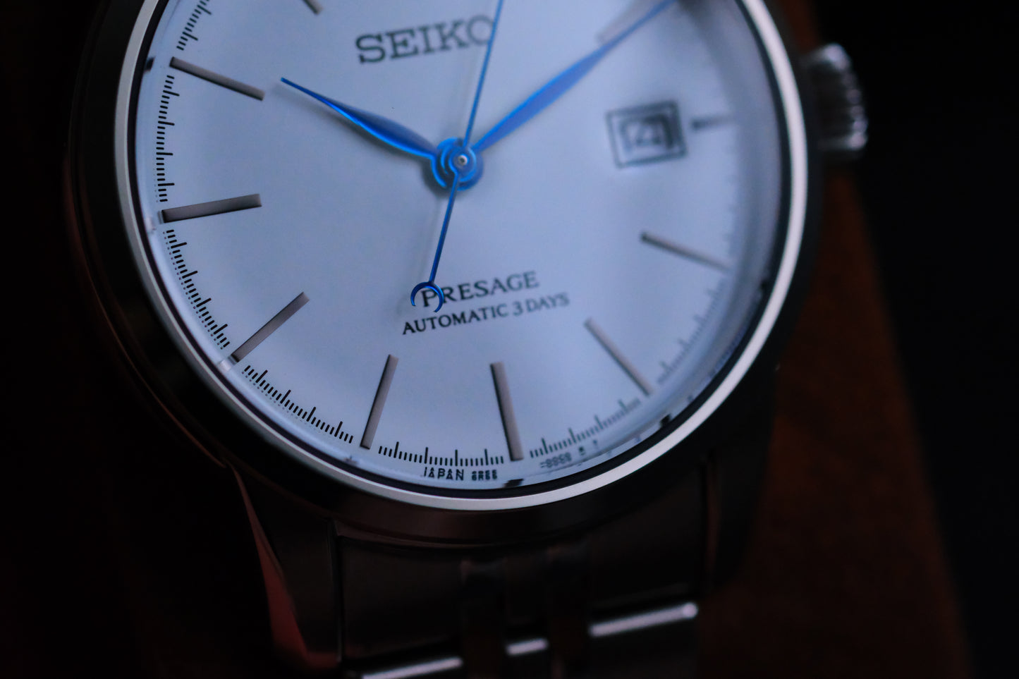 Seiko Pressage 6R55-00D0 SARX105 Enemel White Dial 3date reserve Date 2025/6/4