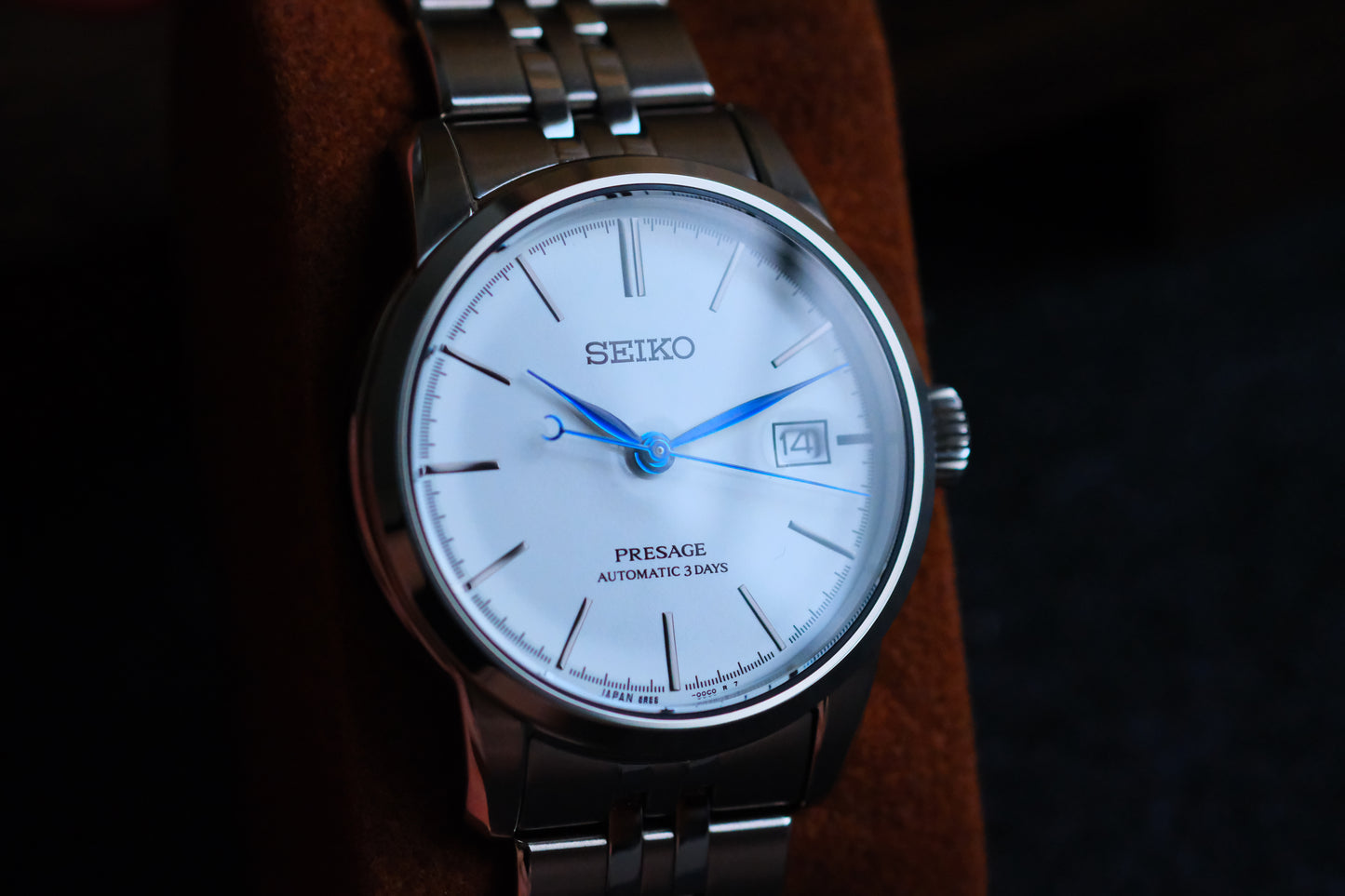 Seiko Pressage 6R55-00D0 SARX105 Enemel White Dial 3date reserve Date 2025/6/4