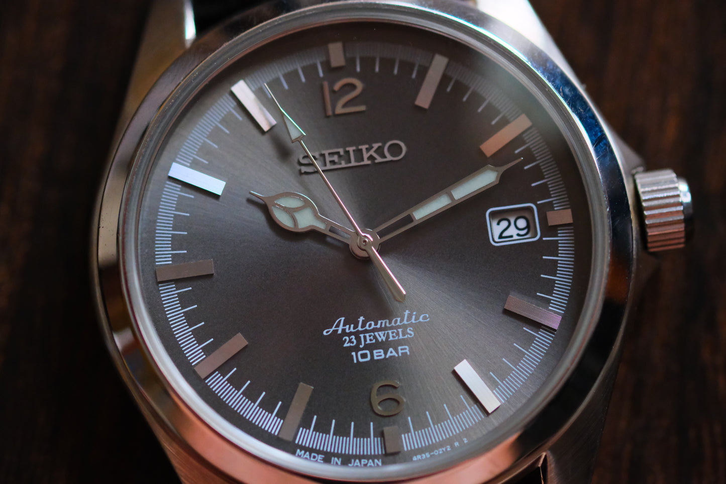 SeikoxTictac  4R35-02R0 Grey Dial 35y anniversary