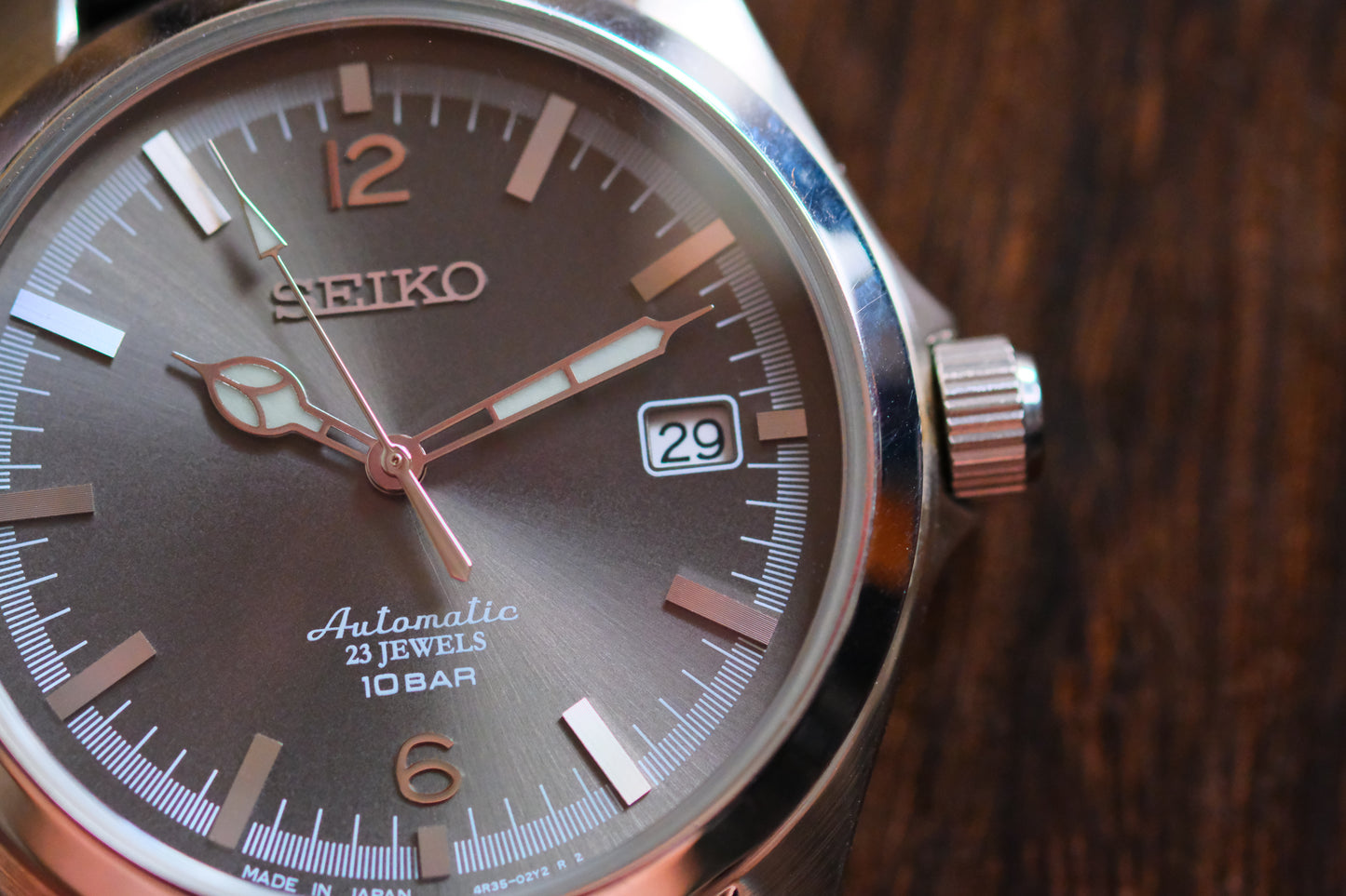 SeikoxTictac  4R35-02R0 Grey Dial 35y anniversary