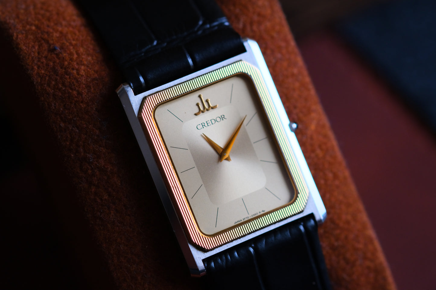 Credor 2F70-5310 Tank 14K Bezel  Nickel ALLOY MIDDLE Quart Good Condition