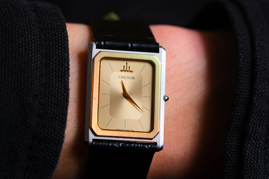 Credor 2F70-5310 Tank 14K Bezel  Nickel ALLOY MIDDLE Quart Good Condition