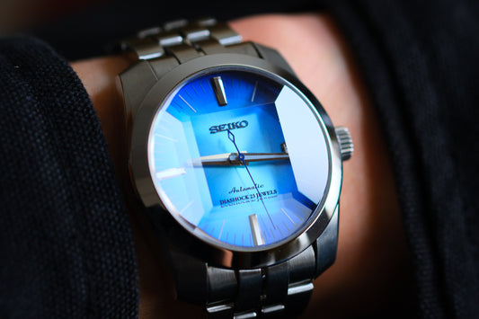 SARB001 6R15-00D0 Rare with Sunburst Blue Dial Sapphire Glass Cut