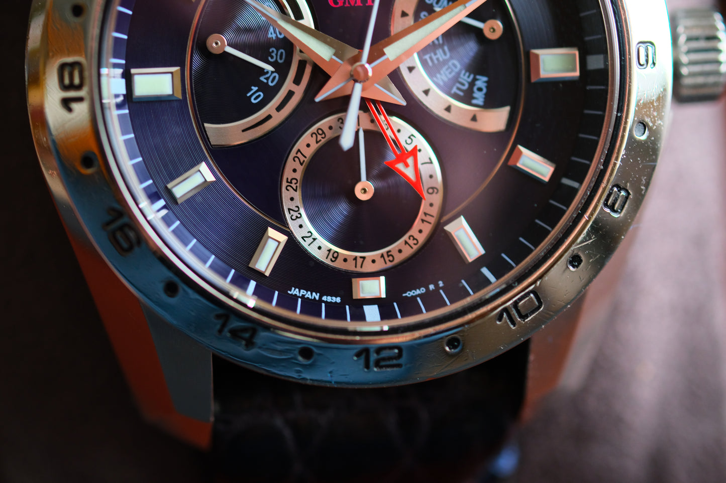 Seiko SARN003 4s36-00A0 Automatic GMT Retrograde