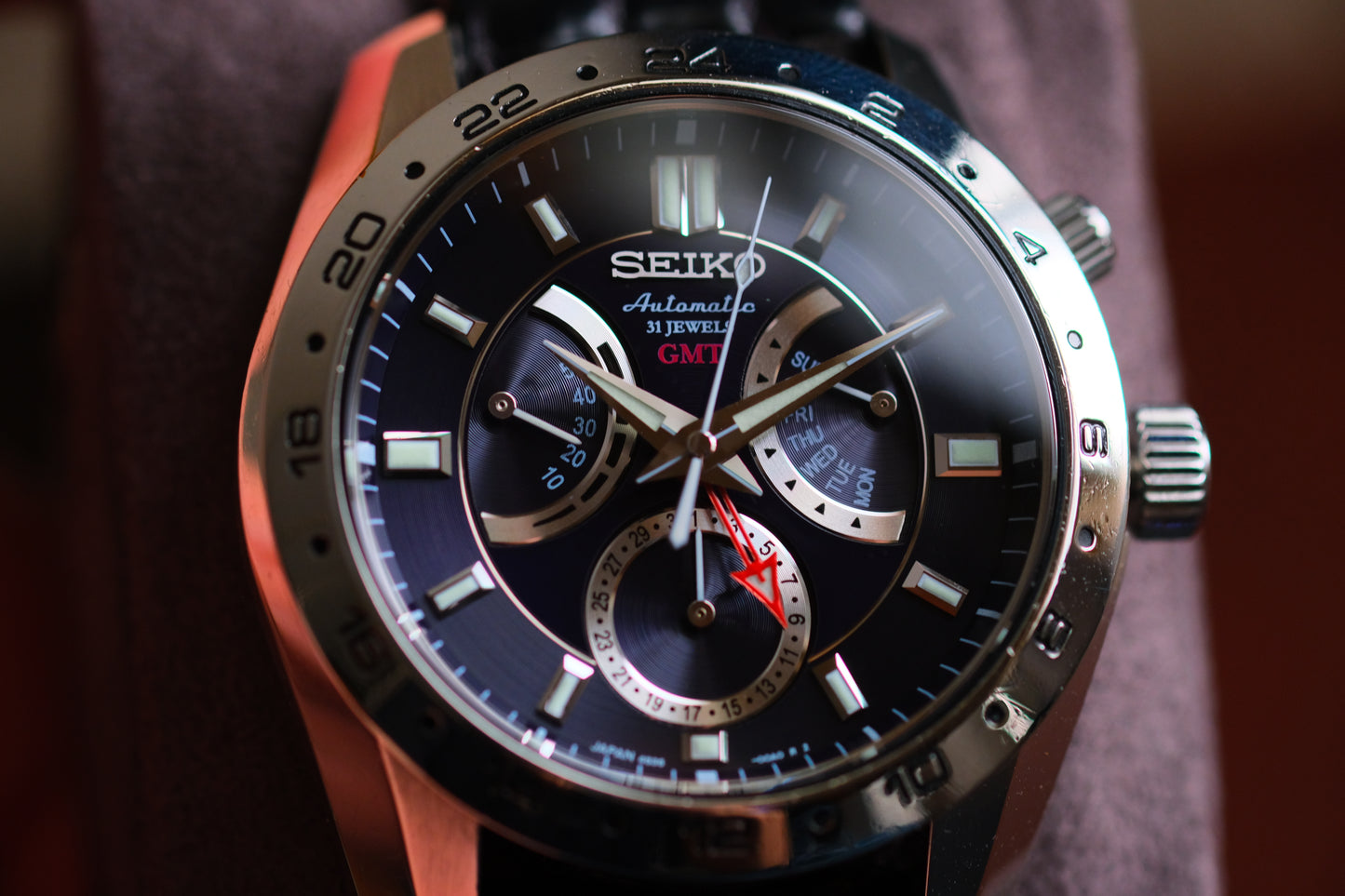 Seiko SARN003 4s36-00A0 Automatic GMT Retrograde