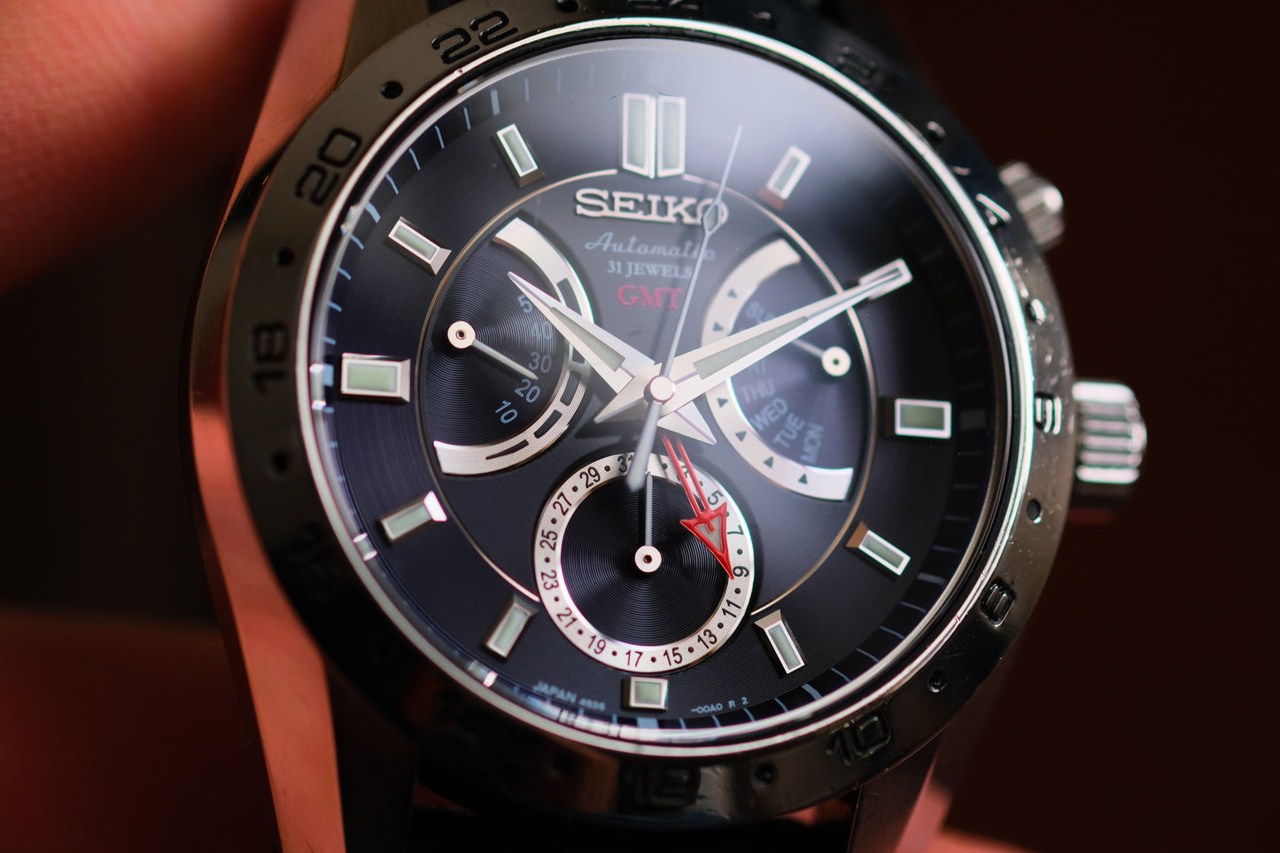 Seiko SARN003 4s36-00A0 Automatic GMT Retrograde