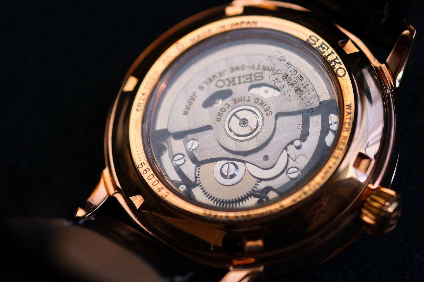 Seiko SARD006 Pressage  6R24-00D0 Rose Gold JDM Rare Retrograde day-date Power Reserve and a white dial | Great Condition