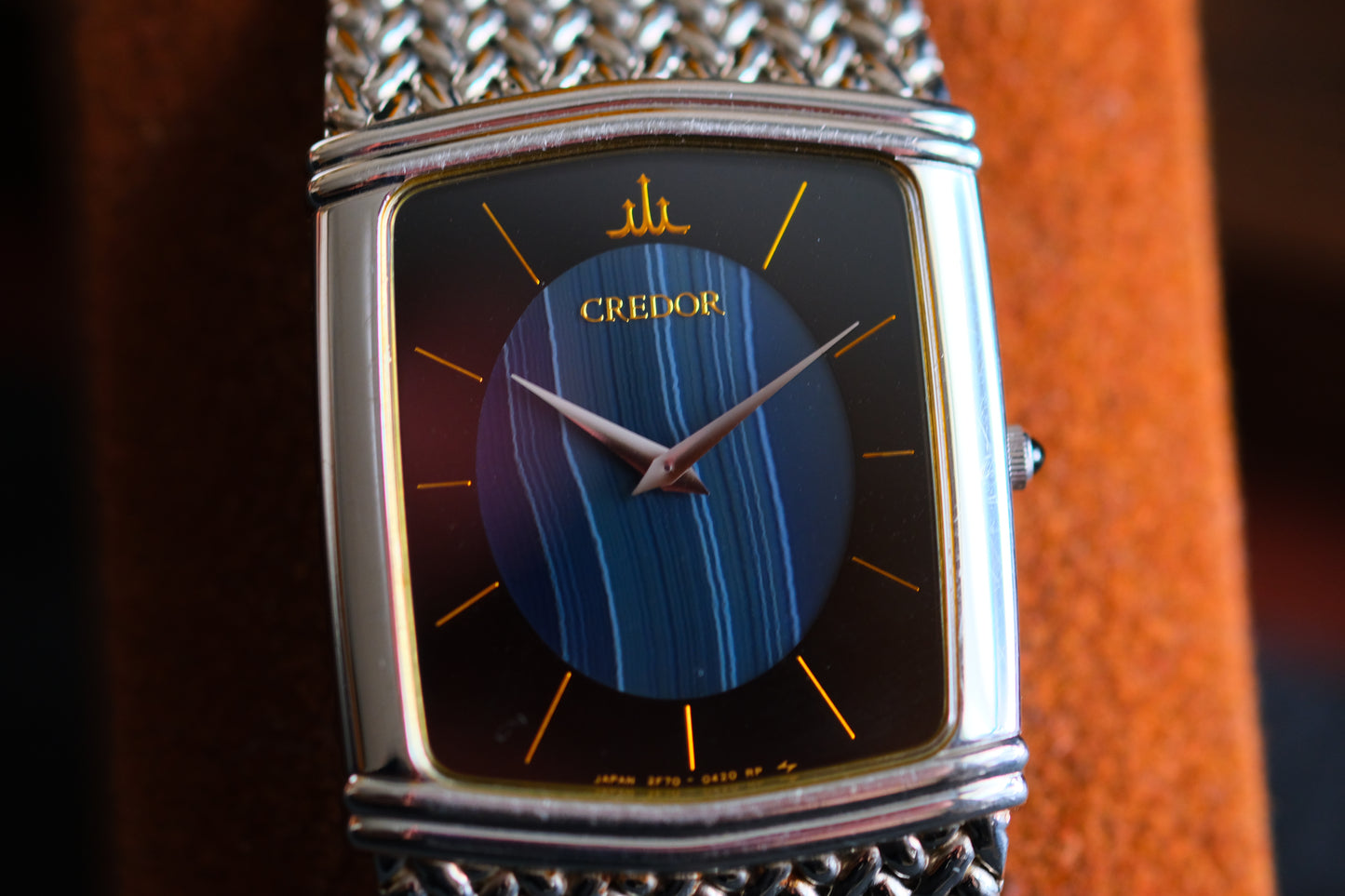 Credor 2F70-5380 Blue Agate Dial Onyx Stone | Good Condition | Credor Box