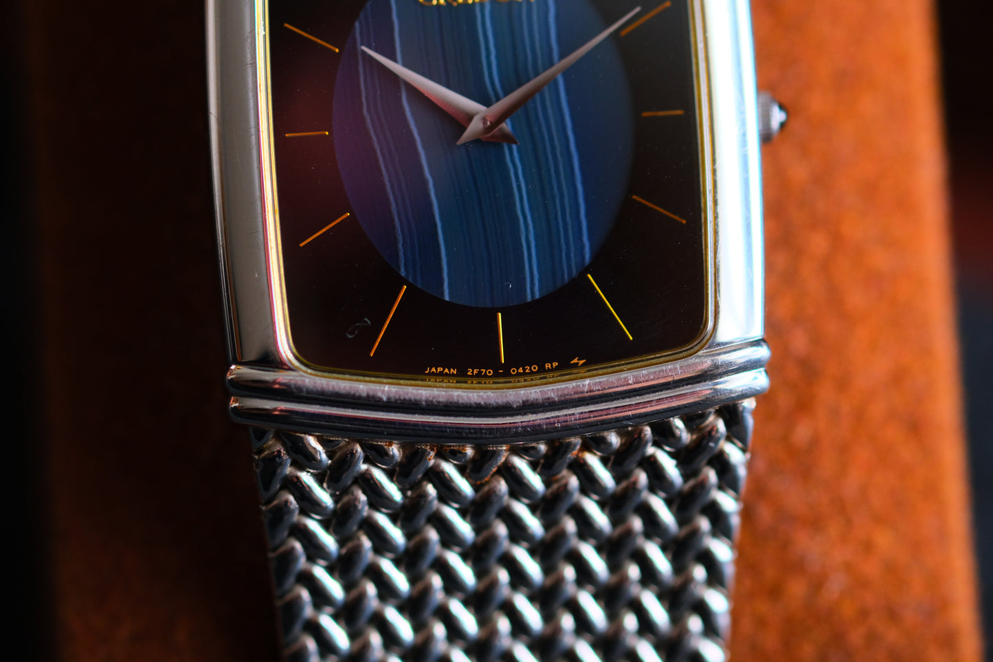 Credor 2F70-5380 Blue Agate Dial Onyx Stone | Good Condition | Credor Box